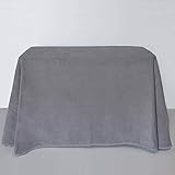 Lanovenanube Ropa o Falda Camilla, Enaguilla de Invierno Rectangular, Medida 70x120, Color Gris. Mantiene el Calor. Falda para Mesa Camilla de Invierno de Tejido calentito y Tacto Suave.